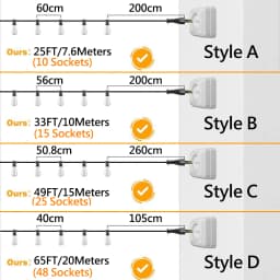 Shatterproof ST38 Plastic Outdoor String Lights Waterproof LED Garden Light Garland Connectable Retro Festoon Decoration Light