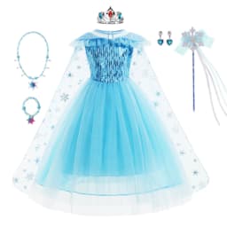 Girls Elsa Dresses Costume Clothes Kid Cosplay Princess Dress Snow Queen Vestido Children Birthday Parti Sukienki