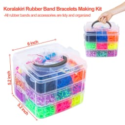 1800/4500+ Rubber Band Bracelet Making Kit, Rubber Loom  Bands Refill Set, Friendship Bracelets Making Kit Gifts for Girls