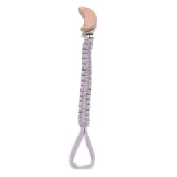 Simple Crochet Cotton Cloth Baby Pacifier Chain Moon Heart Beech Wood Clip For Handmade Baby Nipple Soother Chain Teething Toy