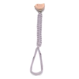 Simple Crochet Cotton Cloth Baby Pacifier Chain Moon Heart Beech Wood Clip For Handmade Baby Nipple Soother Chain Teething Toy