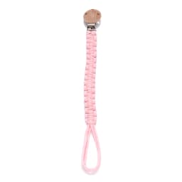 Simple Crochet Cotton Cloth Baby Pacifier Chain Moon Heart Beech Wood Clip For Handmade Baby Nipple Soother Chain Teething Toy
