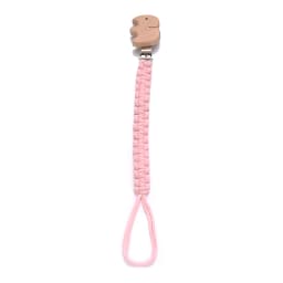 Simple Crochet Cotton Cloth Baby Pacifier Chain Moon Heart Beech Wood Clip For Handmade Baby Nipple Soother Chain Teething Toy