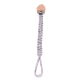 Simple Crochet Cotton Cloth Baby Pacifier Chain Moon Heart Beech Wood Clip For Handmade Baby Nipple Soother Chain Teething Toy