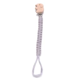 Simple Crochet Cotton Cloth Baby Pacifier Chain Moon Heart Beech Wood Clip For Handmade Baby Nipple Soother Chain Teething Toy
