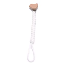 Simple Crochet Cotton Cloth Baby Pacifier Chain Moon Heart Beech Wood Clip For Handmade Baby Nipple Soother Chain Teething Toy