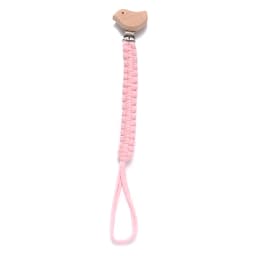 Simple Crochet Cotton Cloth Baby Pacifier Chain Moon Heart Beech Wood Clip For Handmade Baby Nipple Soother Chain Teething Toy