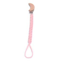 Simple Crochet Cotton Cloth Baby Pacifier Chain Moon Heart Beech Wood Clip For Handmade Baby Nipple Soother Chain Teething Toy