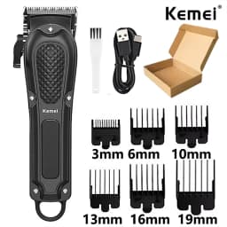 Kemei KM-1071 Electric Hair Clipper UBS Rechargeable Cordless Beard Trimmer Men Powerful Electric Hair Clipper Trimming Tool
