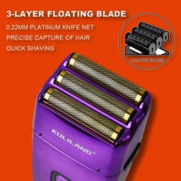 KULILANG Professional Oil Head Gradient Electric Hair Shaver Titanium Plated Knife Net Hair Salon Trimmer R11F Purple