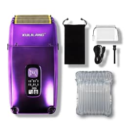 KULILANG Professional Oil Head Gradient Electric Hair Shaver Titanium Plated Knife Net Hair Salon Trimmer R11F Purple