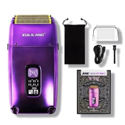 KULILANG Professional Oil Head Gradient Electric Hair Shaver Titanium Plated Knife Net Hair Salon Trimmer R11F Purple