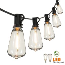 110V US Plug ST38 String Lights Outdoor Garland Connectable Shatterproof Waterproof Plastic LED Bulb Dimmable Patio Garden Decor