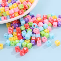 New DIY Bead Wholesale Acrylic Color Beads Silver Heart Beads Large Hole Glass Beads 100pcs Letter Beads kids craft