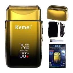 Kemei TX10 new electric shaver with LED display rechargeable beard shaver bald men's shaver original accessories blade