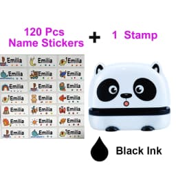 Customized Name Stamp Paints Personal Student Child Baby Engraved Waterproof Non-fading Kindergarten Name Seal Black White Ink