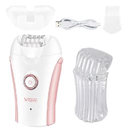 Original VGR 3-In-1 Ladies Epilator, Electric Shaver, Leg Body Hair Removal, Wet Dry Lady's Bikini Trimmer, Facial Epilator