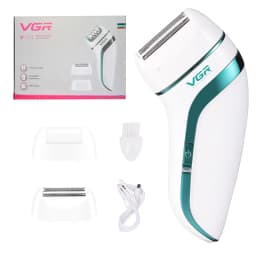 Original VGR 3-In-1 Ladies Epilator, Electric Shaver, Leg Body Hair Removal, Wet Dry Lady's Bikini Trimmer, Facial Epilator