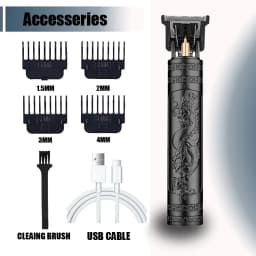 Vintage T9 Electric Hair Cutting Machine Hair Clipper Professional Men Shaver Rechargeable Barber Trimmer for Men Dragon Buddha