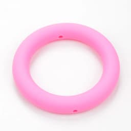 LOFCA Teething Ring 65mm Silicone Beads 3pcs Baby Charm Teether Necklace Pacifier Making BPA Free Food Grade Silicone Jewelry