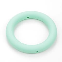 LOFCA Teething Ring 65mm Silicone Beads 3pcs Baby Charm Teether Necklace Pacifier Making BPA Free Food Grade Silicone Jewelry
