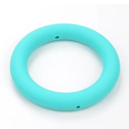 LOFCA Teething Ring 65mm Silicone Beads 3pcs Baby Charm Teether Necklace Pacifier Making BPA Free Food Grade Silicone Jewelry