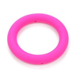 LOFCA Teething Ring 65mm Silicone Beads 3pcs Baby Charm Teether Necklace Pacifier Making BPA Free Food Grade Silicone Jewelry