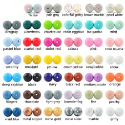 LOFCA  12mm 50pcs/lot Silicone Beads Teething Necklace Baby Teether Toy Silicone BPA Free Teething Beads Charms Newborn Nursing