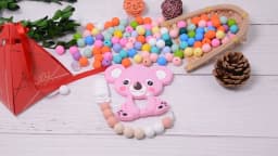 LOFCA  12mm 50pcs/lot Silicone Beads Teething Necklace Baby Teether Toy Silicone BPA Free Teething Beads Charms Newborn Nursing
