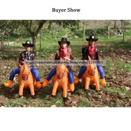 Kids Child Inflatable Horse Costume Girls Boys Funny Halloween Purim Party Inflated Garment Disfraces