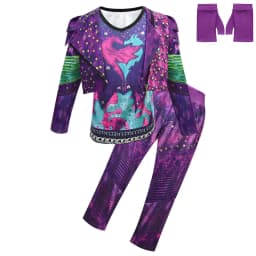 Girls Descendants 3 Mal Costume for Girls Evie Cosplay Costume Child Fantasia Halloween Clothes Wig Birthday Party Fancy Dress