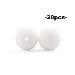 LOFCA Silicone Beehive Beads 20pcs 15mm Baby Teething Beads BPA Round Food Grade Spiral Beads Baby 4-6 Months Baby Shower Gifts