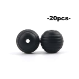LOFCA Silicone Beehive Beads 20pcs 15mm Baby Teething Beads BPA Round Food Grade Spiral Beads Baby 4-6 Months Baby Shower Gifts