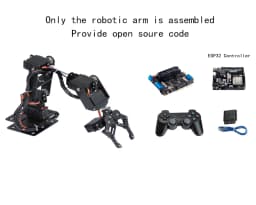 360 Degrees 6 DOF Robot Metal Alloy Mechanical Arm Claw Kit MG996R for Arduino Robotics Kit Educational Ps2 Programmable Toys