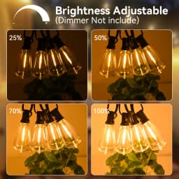 Outdoor String Light ST38 LED String Light Shatterproof Patio Light String Connectable Wedding Light Decoration For Garden Backy