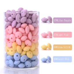 50Pcs/Lot 12mm Silicone Spacer Beads for DIY Charms Newborn Nursing Accessories Necklace Pacifier Chain Teething Toy BPA Free