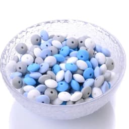 50Pcs/Lot 12mm Silicone Spacer Beads for DIY Charms Newborn Nursing Accessories Necklace Pacifier Chain Teething Toy BPA Free