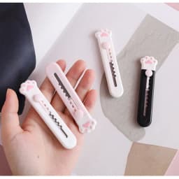 Kawaii Mini Cat Paw Art Utility Knife Express Box Knife Paper Cutter Craft Wrapping Refillable Blade School&Office Stationery