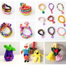 Rubber Bands Loom DIY Handmade Bracelet Making Kits Beads Toys for Girls Children Craft Toys Christmas Gifts Weaving Tool Box