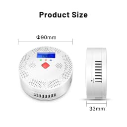 Tuya WiFi Smart Carbon Monoxide Detector Alarm 85dB Sound Warning LCD Digital Display Home Indoor CO Alert Siren