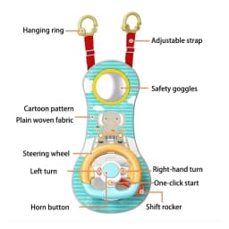 Steering Wheel Car Toys Rear Kids Simulates Driving Seat Baby Car Comfort