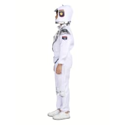 Boy's Cartoon Astronaut Cosplay Costume, Halloween Dress Up One-piece Jumpsuit & Hat, Kid's Dress Up Outfit For Carnival Party