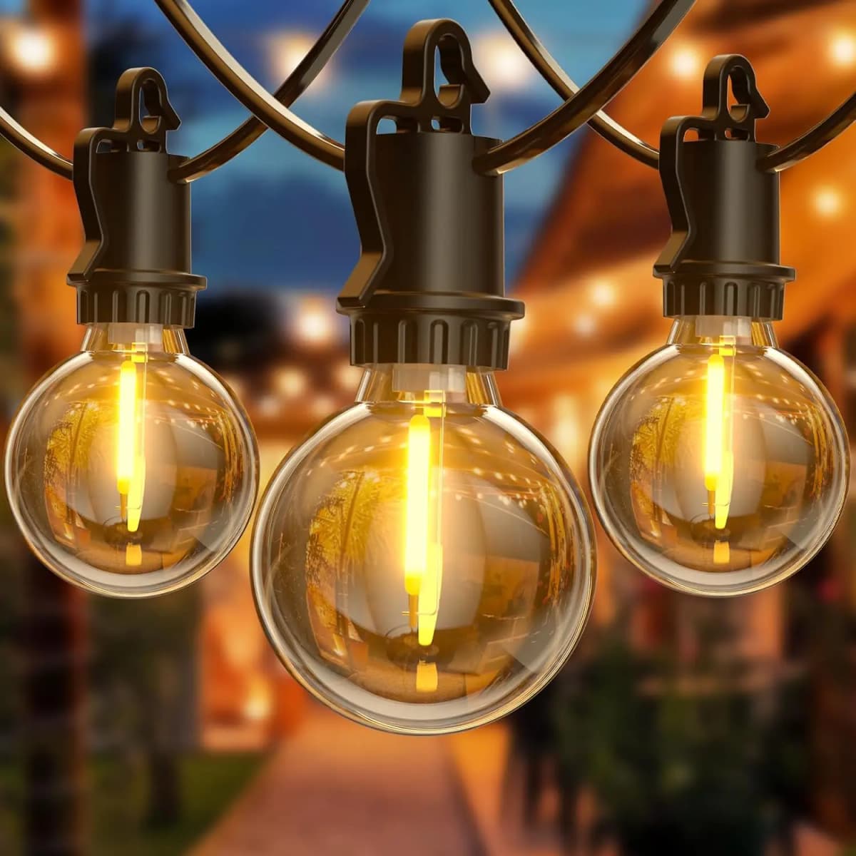 LED G40 Globe String Lights, EU 220V , 100FT/30M 100bulbs Plastic G40 Bulbs For Christmas Party Garden Decorative Garland Lamp S