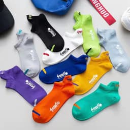 5/6/12 Pairs Bright Color Ankle No Show Socks Men Breathable Street Fashion Sport Deodorant Invisible Travel Running Socks