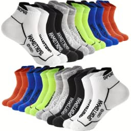 5/6/12 Pairs Bright Color Ankle No Show Socks Men Breathable Street Fashion Sport Deodorant Invisible Travel Running Socks