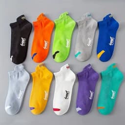 5/6/12 Pairs Bright Color Ankle No Show Socks Men Breathable Street Fashion Sport Deodorant Invisible Travel Running Socks