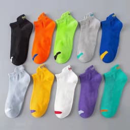 5/6/12 Pairs Bright Color Ankle No Show Socks Men Breathable Street Fashion Sport Deodorant Invisible Travel Running Socks