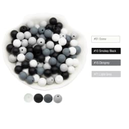 Cute-Idea 20Pcs Silicone Round Beads 9MM Baby Teething Chewable Beads DIY Baby Rodent Pacifier Chain Toys Accessories Baby Goods
