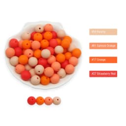 Cute-Idea 20Pcs Silicone Round Beads 9MM Baby Teething Chewable Beads DIY Baby Rodent Pacifier Chain Toys Accessories Baby Goods