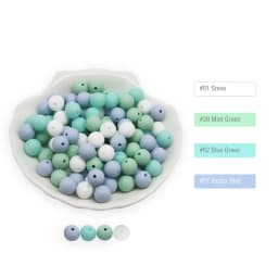 Cute-Idea 20Pcs Silicone Round Beads 9MM Baby Teething Chewable Beads DIY Baby Rodent Pacifier Chain Toys Accessories Baby Goods
